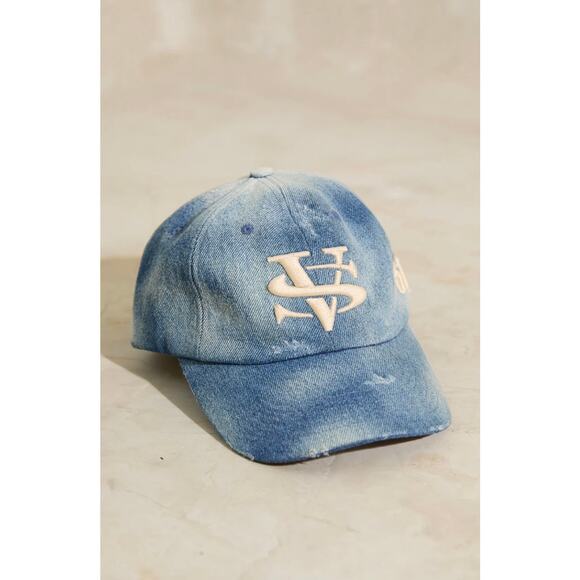 Vintage Souls VS Women’s Baseball Hat in Distressed Rinse Denim Wash main image 5